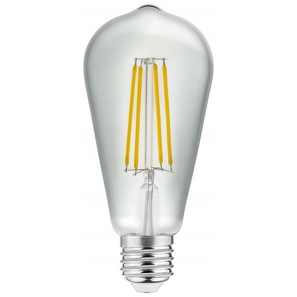 GTV Żarówka GTV Filament LD-ST64FL4-30 6W E27 ST64 3000K 6000lm transparentna 13929910 5902801227394