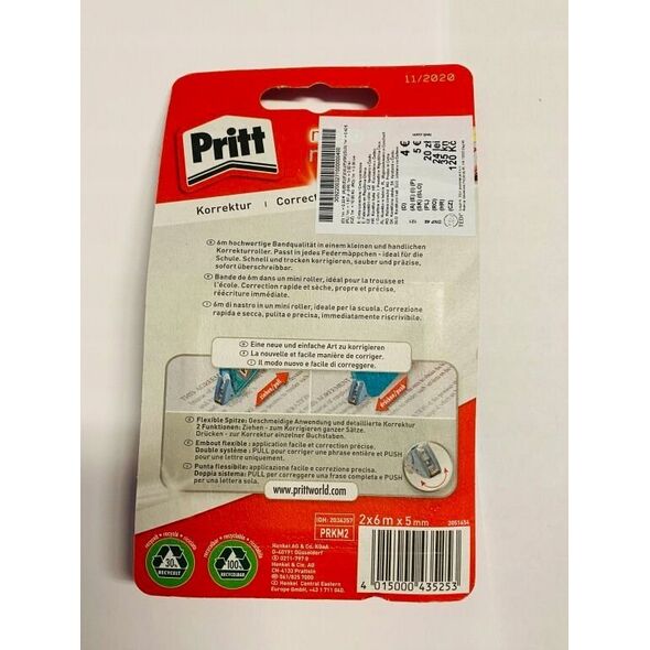 Pritt Pritt Korrektur Roller Micro, Breite 5 mm, Länge 6 m, 2 ST 13930888 4015000435253