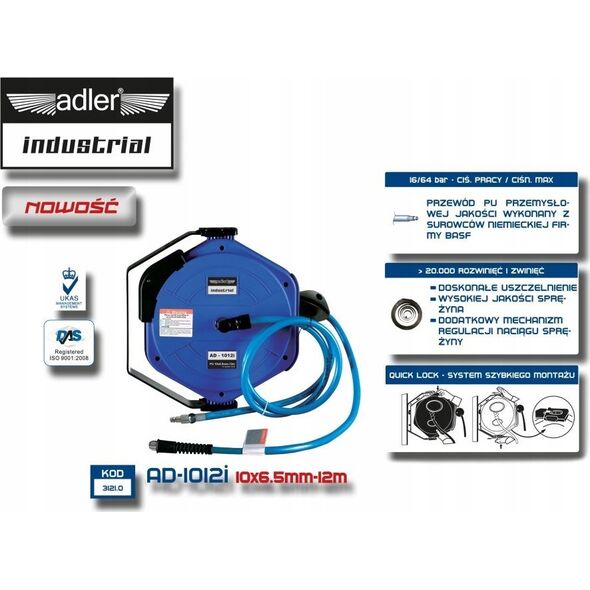 Adler ADLER REEL WITH PU10x6.5mm12m CABLE AD-1012i 13931406 5902557217199