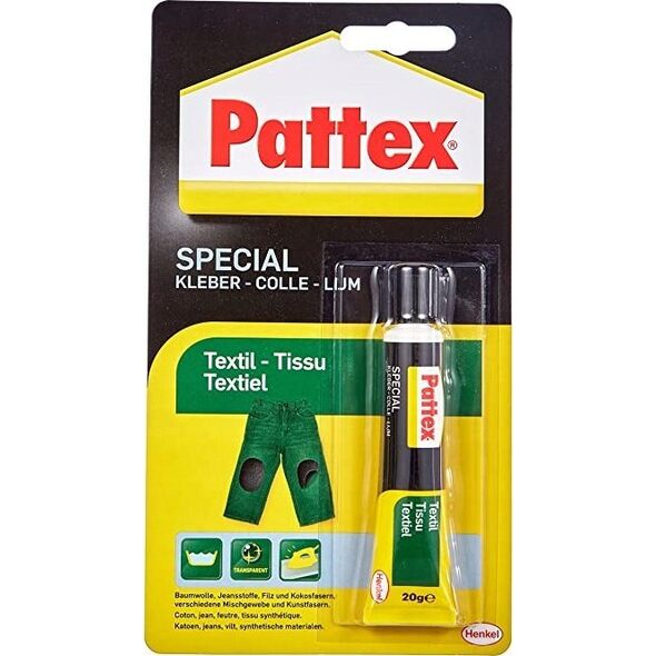 Pistolet do kleju Norimpex Pattex Spezialkleber Textil, für gewebte Stoffe, Tube, 20g 13931530 4015000417310