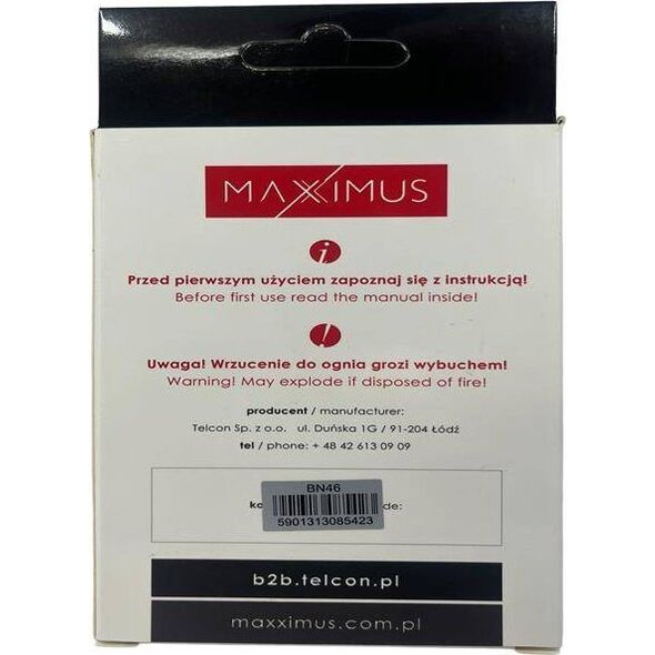 Bateria Xiaomi BAT MAXXIMUS XIAOMI REDMI 7 4000 mAh BN46 13932711 5901313085423