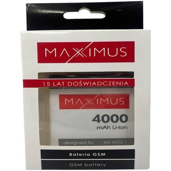 Bateria Maxximus BAT MAXXIMUS XIAOMI REDMI NOTE 7 4000 mAh, BN4A 13932713 5901313085430