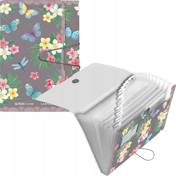 Piórnik Herlitz Herlitz Fächermappe PP 12F Ladylike Butrfl. 13933567 4008110363295
