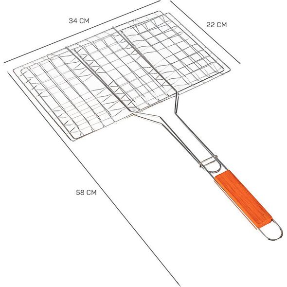 BBQ RUSZT SIATKA KOSZYK DO GRILLOWANIA RYB E-6256 13935059 5907768762568
