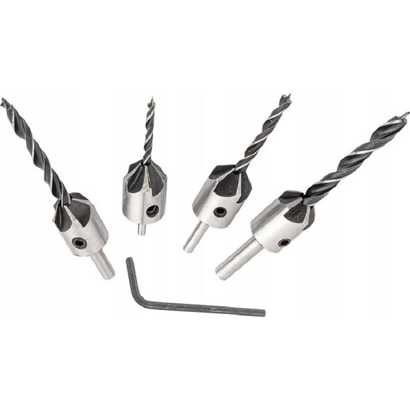 Wiertło Silver SILVER WIERTŁA DO DREWNA Z POGŁĘBIACZEM 3-6mm 5szt. 13935214 5907589366402