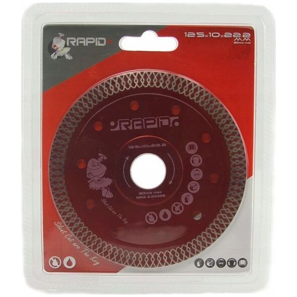 Mar-Pol TARCZA DIAMENTOWA 125mm RAPID SILENT CUT RED 13936466 5901969106848