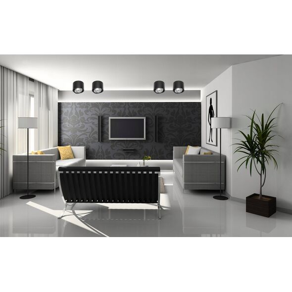 Kinkiet LVT LVT 0380 plafon lampa sufitowa spot 1x35W GU10 czarny 13936864 5908263388383