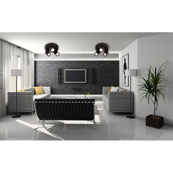 Lampa sufitowa LVT LVT Timo 1676 listwa plafon lampa sufitowa 3x35W GU10 czarny 13936951 5904703004172