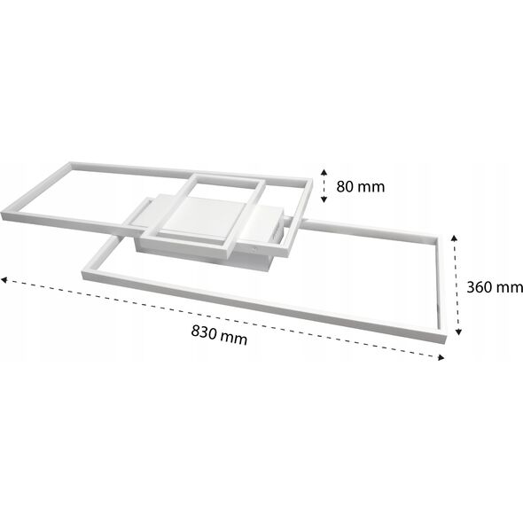 Lampa sufitowa LVT LVT Galaxis Vela 3335 plafon lampa sufitowa z pilotem 90W LED 3000-6500K CCT ściemnialny czarny/biały 13936962 5908263384187