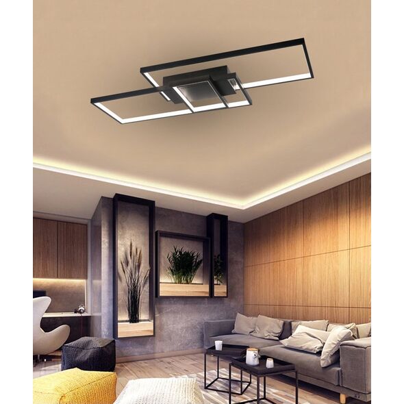 Lampa sufitowa LVT LVT Galaxis Vela 3335 plafon lampa sufitowa z pilotem 90W LED 3000-6500K CCT ściemnialny czarny/biały 13936962 5908263384187