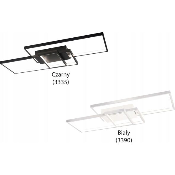 Lampa sufitowa LVT LVT Galaxis Vela 3335 plafon lampa sufitowa z pilotem 90W LED 3000-6500K CCT ściemnialny czarny/biały 13936962 5908263384187