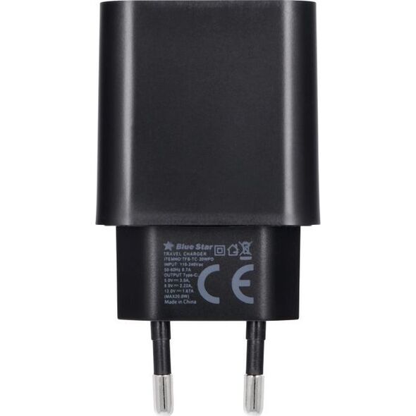 Ładowarka Blue Star BLUE STAR ładowarka sieciowa 3A 25W Typ C PD QC4.0 TFB-TC-25WPD czarna 13938072 5903396180842