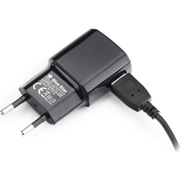 Ładowarka Blue Star BLUE STAR ładowarka sieciowa 1A 5W USB A + kabel USB A do Micro USB TFK-TC-1100B czarna 13938100 5901737182937