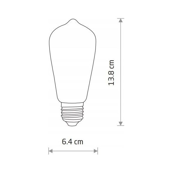 Nowodvorski Nowodvorski Bulb 10594 żarówka 1x6W E27 2200K 560 lm bursztynowa 13938330 5903139105941