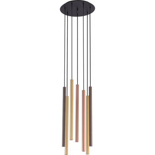 Lampa wisząca Nowodvorski Nowodvorski Laser VII 10704 lampa wisząca zwis 7x10W G9 multikolor/czarna 13938892 5903139107044