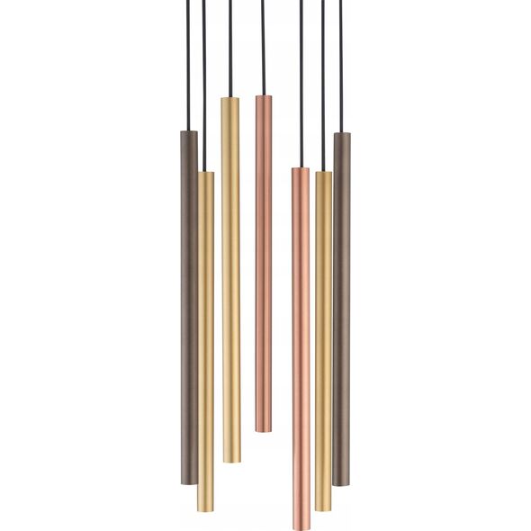 Lampa wisząca Nowodvorski Nowodvorski Laser VII 10704 lampa wisząca zwis 7x10W G9 multikolor/czarna 13938892 5903139107044