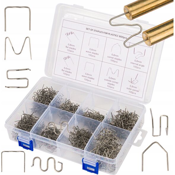 Silver ZSZYWKI DO ZGRZEWAREK PLASTIKU 800szt. MIX SILVER 13939889 5907589368024