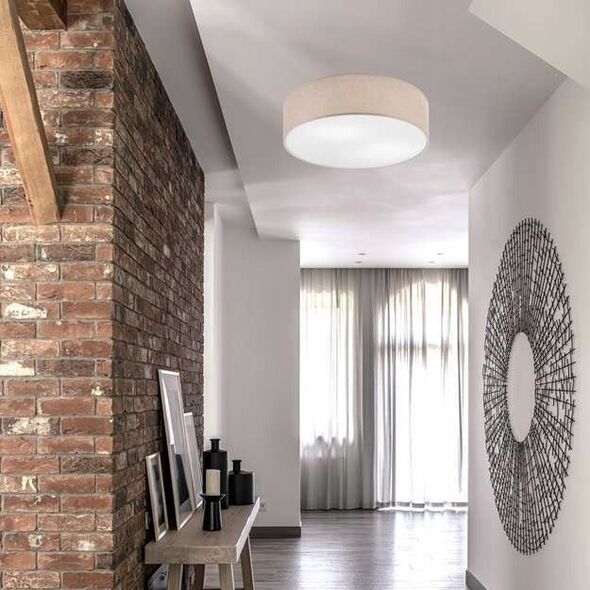 Lampa sufitowa Lamkur Lamkur Estelle 48383 plafon lampa sufitowa boho koło 2x60W E27 beżowy/biały 13940477 5907687448383