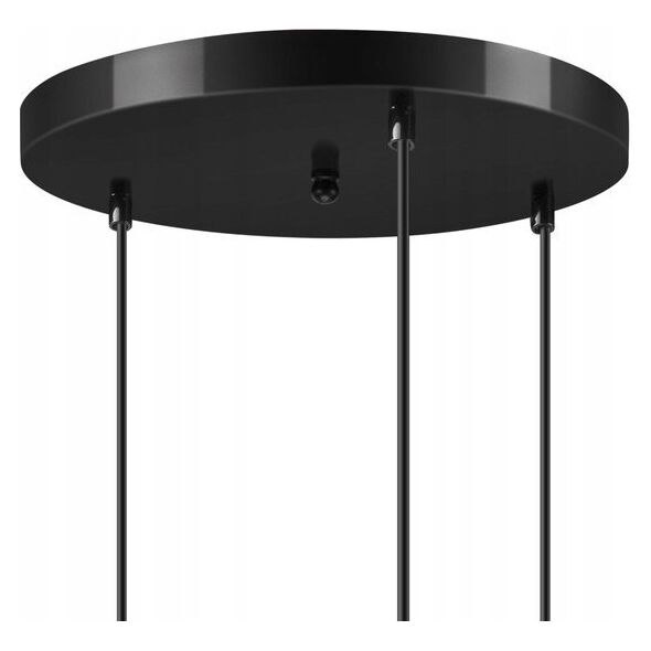 Lampa wisząca Lamkur Lamkur Zoya 45443 lampa wisząca zwis metalowa loft klatka 3x60W E27 czarna/złota 13940623 5907687445443