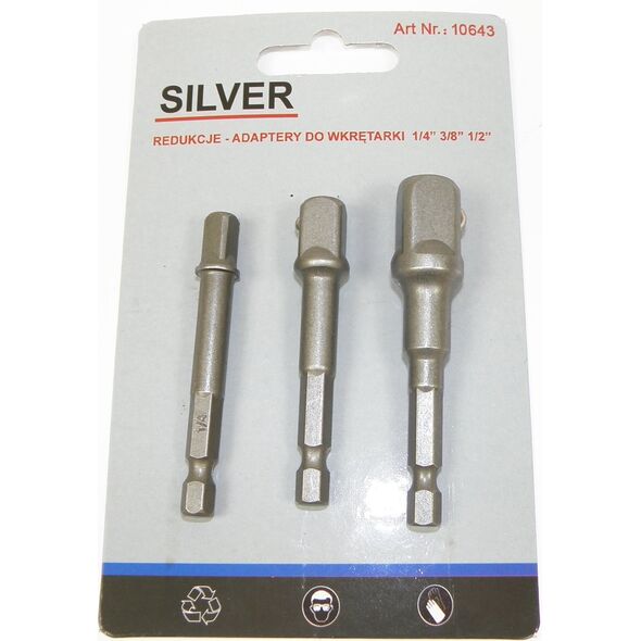 Silver SILVER KOMPLET ADAPTERÓW / UCHWYTÓW DO NASADEK 3szt. 1/2-3/8-1/4" 13942937 5907589360950