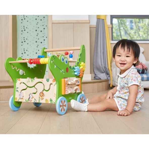 Viga Toys Drewniany Pchacz Edukacyjny Krokodylek 12w1  Lumarko! 13948298 6971608446818