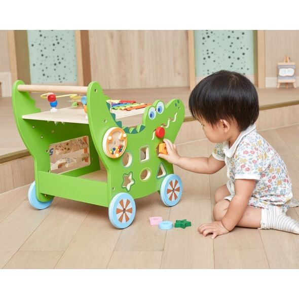 Viga Toys Drewniany Pchacz Edukacyjny Krokodylek 12w1  Lumarko! 13948298 6971608446818