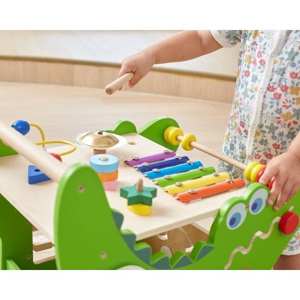 Viga Toys Drewniany Pchacz Edukacyjny Krokodylek 12w1  Lumarko! 13948298 6971608446818