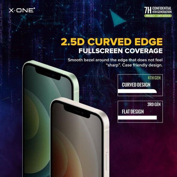X-One Protektor LCD X-ONE Extreme Shock Eliminator 4th gen. Privacy - do iPhone 14 Pro 13950325 5903396208294