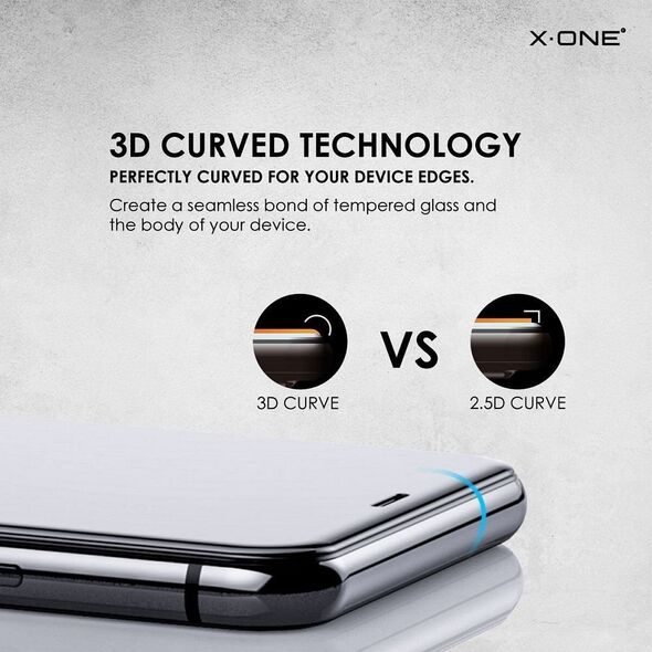 X-One Szkło hartowane X-ONE Full Cover Extra Strong Matowe - do iPhone 15 Pro (full glue) czarny 13950413 5903396216220
