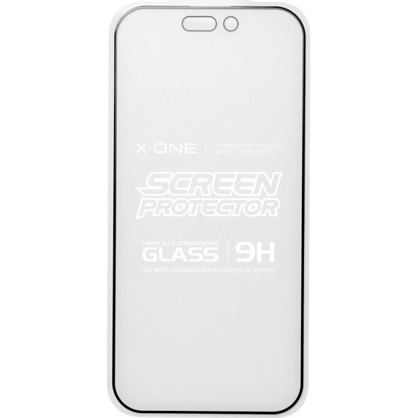 X-One Szkło hartowane X-ONE Full Cover Extra Strong Matowe - do iPhone 15 Pro (full glue) czarny 13950413 5903396216220