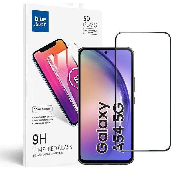 Blue Star Szkło hartowane Blue Star 5D - do Samsung A54 5G (full glue/case friendly) - czarny 13950538 5903396220524