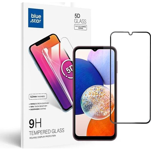 Blue Star Szkło hartowane Blue Star 5D - do Samsung A14 5G (full glue/case friendly) - czarny 13950557 5903396190964