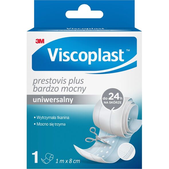 TD Systems Plaster do cięcia VISCOPLAST, bardzo mocny, 8cmx1m, biały 13955097 4064035061241