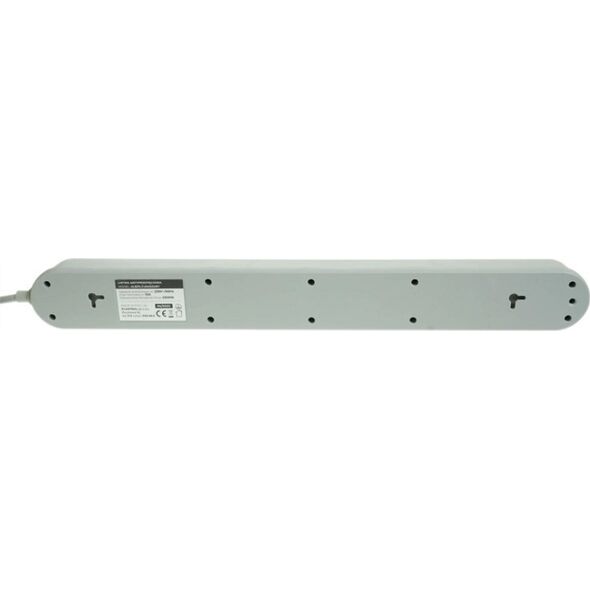 Listwa zasilająca Plastrol Plastrol Filtr W-00026 listwa zasilająca z układem przeciwprzepięciowym osiem gniazd, włącznik szara 13955284 5902273423959