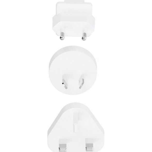Ładowarka ForCell FORCELL F-ENERGY TFK-TC-45WPDAC ładowarka sieciowa 3w1 Typ C + USB A PD QC4.0 3A 45W z wymiennymi wtyczkami (EU / UK / US) biała 13959158 5903396231469