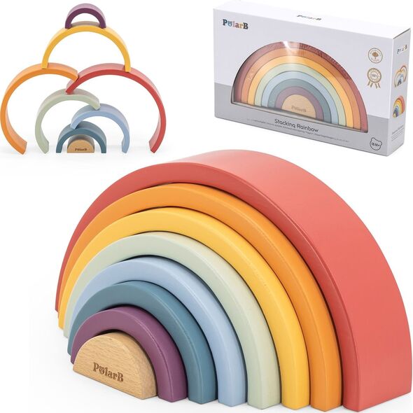 Viga Toys VIGA PolarB Drewniana Tęcza Układanka Klocki Kreatywne Montessori 13960756 6971608442209