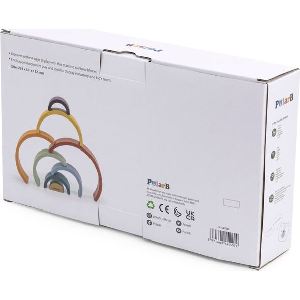 Viga Toys VIGA PolarB Drewniana Tęcza Układanka Klocki Kreatywne Montessori 13960756 6971608442209