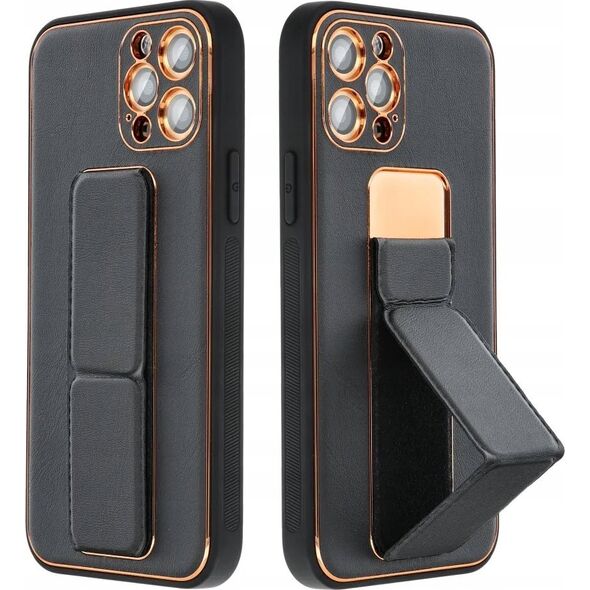 ForCell Futerał LEATHER CASE KICKSTAND do XIAOMI Redmi 13C / POCO C65 czarny 13961422 5903396263248