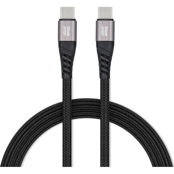 Kabel USB Blue Star BLUE STAR kabel z oplotem 3A 60W Typ C do Typ C PD QC4.0 TFK-DC-003 1,2 m czarny 13961856 5903396224249