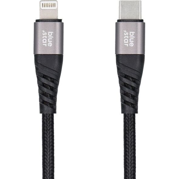 Kabel USB Blue Star BLUE STAR kabel z oplotem 2,4A Typ C do Lightning TFK-DC-003 1,2 m czarny 13961863 5903396224225