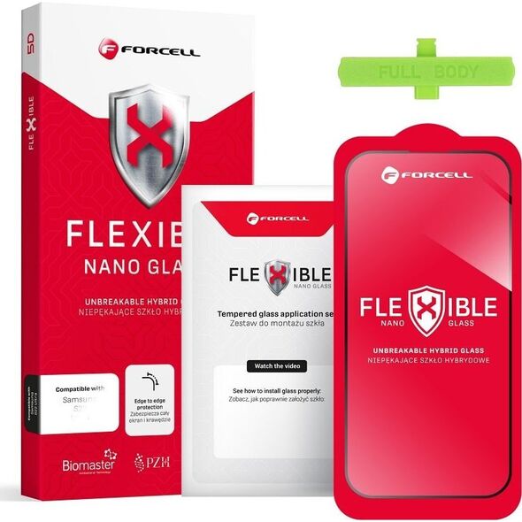 ForCell Forcell Flexible 5D - szkło hybrydowe do Samsung Galaxy S24 Ultra czarny (Hot Bending) - działający czytnik 13962170 5903396266447