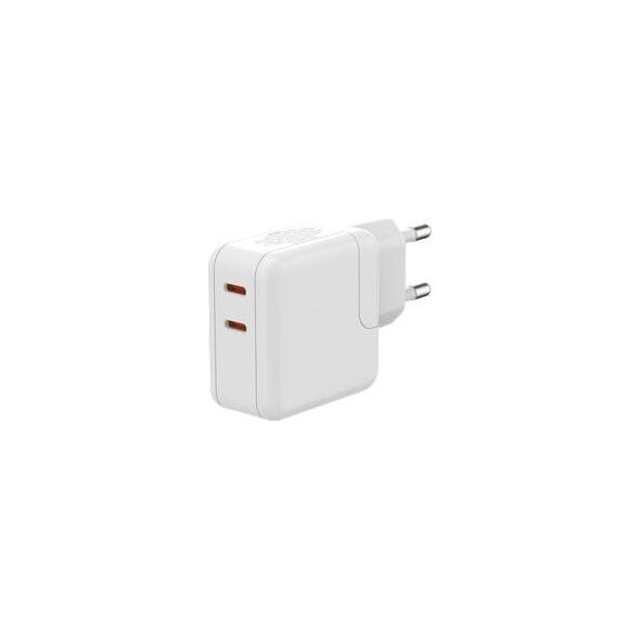 Ładowarka Maxximus Ład. sieć. MX Burst GaN PD 35W, 2xUSB-C + kabel PD 65W C/C, WHITE/BIAŁY 13962334 5901313561101