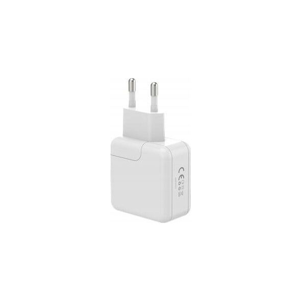 Ładowarka Maxximus Ład. sieć. MX Burst GaN PD 35W, 2xUSB-C + kabel PD 20W C/Lightning, WHITE/BIAŁY 13962340 5901313561095