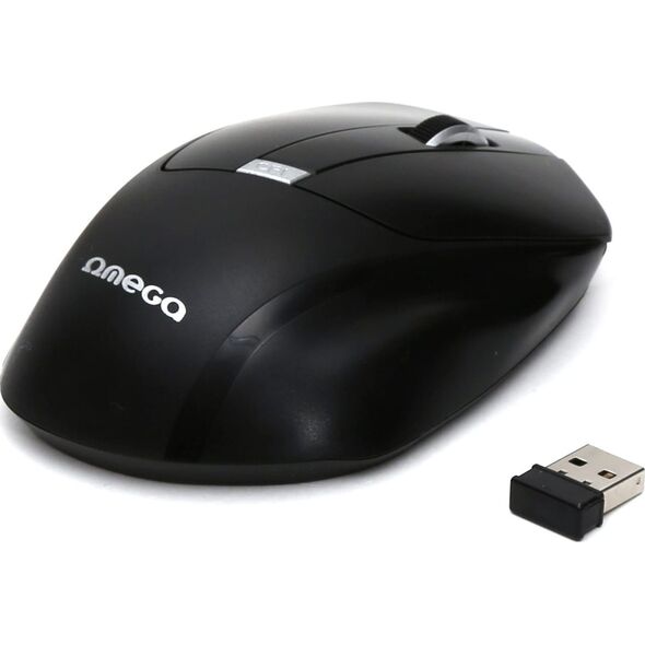 Mysz Omega OMEGA MYSZ BEZPRZEWODOWA MOUSE WIRELESS 1000/1200/1600 DPI BLACK [45860] 13962577 5907595458603