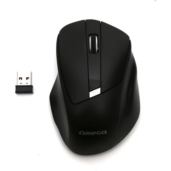 Mysz Omega OMEGA MYSZ BEZPRZEWODOWA MOUSE WIRELESS 1000/1200/1600 DPI BLACK [45860] 13962577 5907595458603