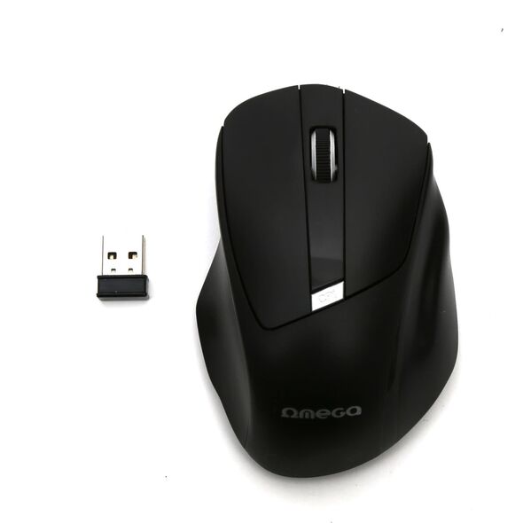 Mysz Omega OMEGA MYSZ BEZPRZEWODOWA MOUSE WIRELESS 1000/1200/1600 DPI BLACK [45860] 13962577 5907595458603