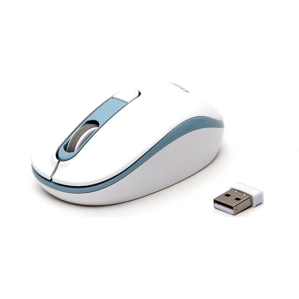 Mysz Omega OMEGA MYSZ BEZPRZEWODOWA MOUSE WIRELESS 1000/1200/1600 DPI WHITE-BLUE [45863] 13962584 5907595458634