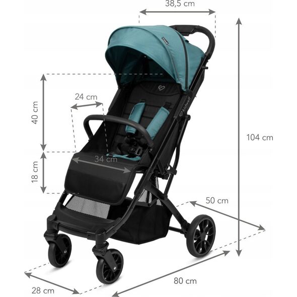 Wózek Kidwell KIDWELL WÓZEK SPACEROWY COLMER ROYAL GREEN 5901130098903 13963715 5901130098903