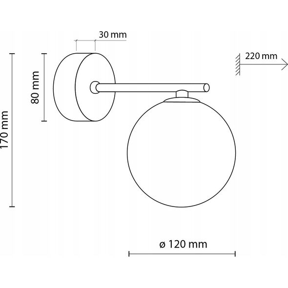 Kinkiet TK Lighting Tk Lighting Estera 4778 kinkiet lampa ścienna modern szklany klosz 1x6W G9 bursztynowy/złoty 13965008 5901780547783