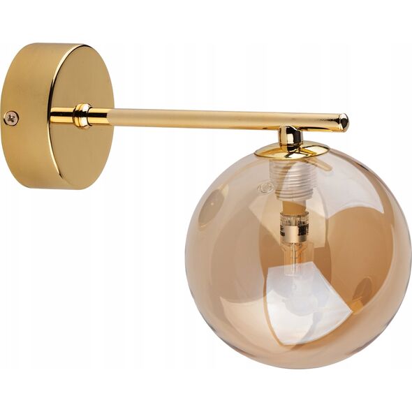 Kinkiet TK Lighting Tk Lighting Estera 4778 kinkiet lampa ścienna modern szklany klosz 1x6W G9 bursztynowy/złoty 13965008 5901780547783